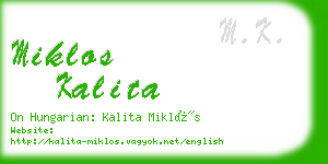 miklos kalita business card